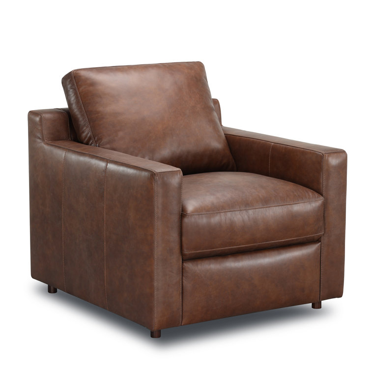 Belgrade Genuine Leather Club Chair & Reviews Birch Lane